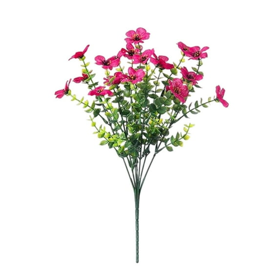 Nanoei Artificial Flowers, Colorful Artificial Flower Bouquet Set - Silk Floral Arrangements for Home Decor, Wedding Centerpieces, Garden Wreaths (6-Style Pack) Hot Pink