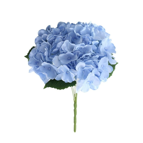 Nanoei Artificial Hydrangea Bouquet, Silk Faux Flowers for Wedding Party Home Table Vase Decor Sky Blue