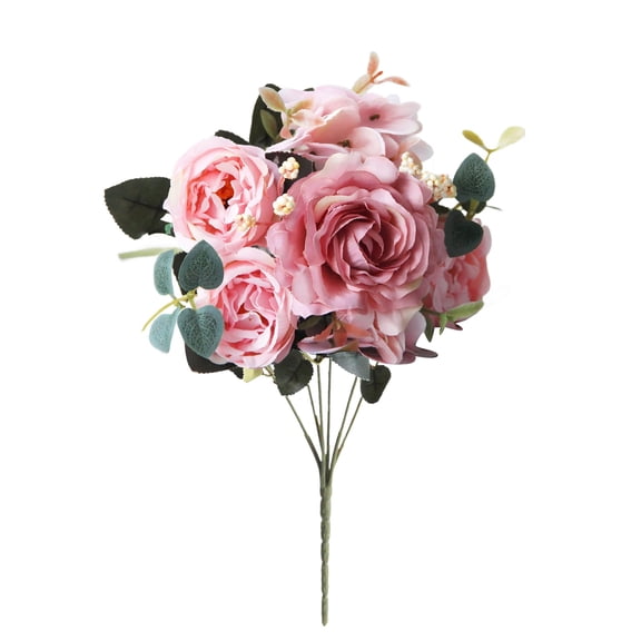Nanoei Artificial Peony Flowers Bouquet, Realistic Silk Peony Arrangement for Home Wedding Table Centerpiece Decor, Farmhouse Party Valentine’S Day Gift Idea (1Pcs) Pink