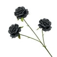 thumbnail image 1 of Nanoei Artificial Rose Bouquet, Realistic Fake Roses for Wedding Valentine'S Day, Home Table Decoration Centerpiece in Vase Black, 1 of 8