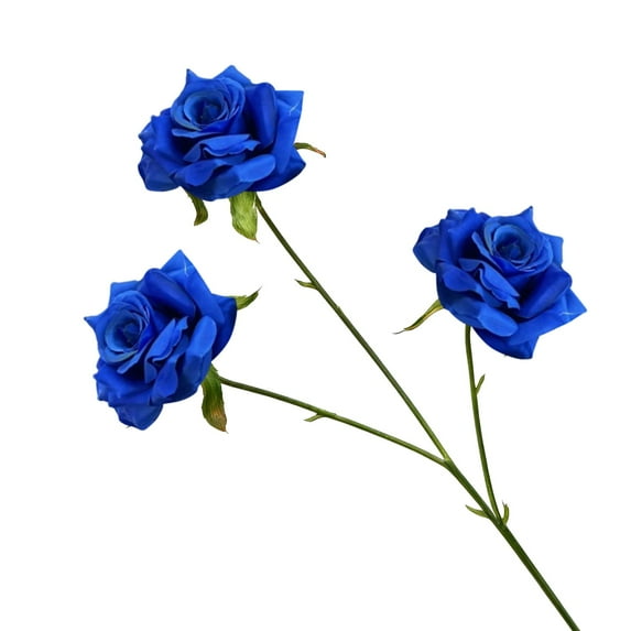 Nanoei Artificial Rose Bouquet, Realistic Fake Roses for Wedding Valentine'S Day, Home Table Decoration Centerpiece in Vase Dark Blue