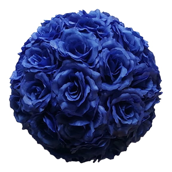 Nanoei Artificial Rose Flower Ball, Realistic Fake Floral Decor for Table Vase Wedding Party, Plastic Faux Flowers, Bulk Home Decor, 5In (1Pcs) Dark Blue