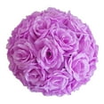 thumbnail image 1 of Nanoei Artificial Rose Flower Ball, Realistic Fake Floral Decor for Table Vase Wedding Party, Plastic Faux Flowers, Bulk Home Decor, 5In (1Pcs) Purple, 1 of 6