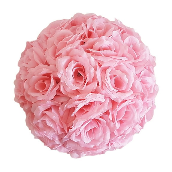 Nanoei Artificial Rose Flower Ball, Realistic Fake Floral Decor for Table Vase Wedding Party, Plastic Faux Flowers, Bulk Home Decor Pink2