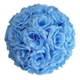 thumbnail image 1 of Nanoei Artificial Rose Flower Ball, Realistic Fake Rose Decor for Wedding Centerpiece Home Garden, Plastic Faux Flowers in Bulk (1Pcs) Sky Blue, 1 of 6
