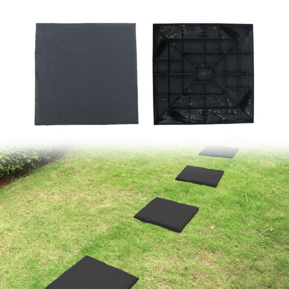 Nanoei Decorative Cyan Stepping Stones with Ground Stakes for Garden Pathways - Weatherproof Walkway Stones for Outdoor Landscaping, Non-Slip Surface for Yard Safety