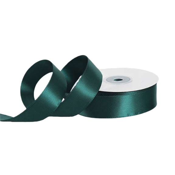 Nanoei Double Faced Satin Ribbon, Continuous Spool, Light Pink Craft Ribbon for Gift Wrapping, Bows, Bouquet, Wedding & Holiday Decor Blackish Green