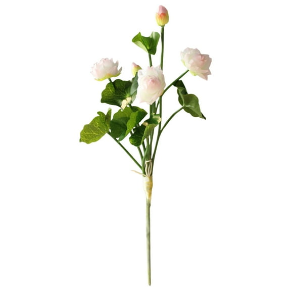Nanoei Mini Lotus Flowers Bouquet - 30cm Realistic Faux Stems for Living Room Hotel Wedding Centerpiece, 1 Pack Pink2