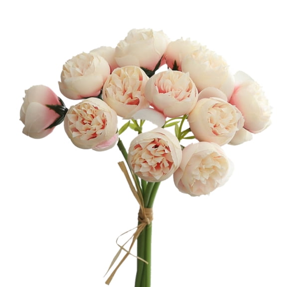 Nanoei Mini Silk Rose Bouquet 27 Heads Artificial Flowers for DIY Wedding Centerpieces Bridal Shower Decor Rose Gold