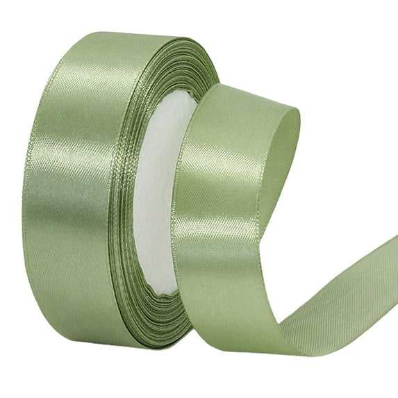 Nanoei Polyester Ribbon, Gift Wrap Ribbon for Crafts Bows Christmas Birthday, Sewing Fabric Ribbon for Diy Decorations Light Green