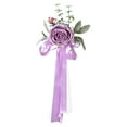 thumbnail image 1 of Nanoei Wedding Decorations Chair Back Flowers, Artificial Floral Bouquets for Bride Bridal Party, 45Cm Chair Sash Decor for Ceremony Reception Photography Props Purple, 1 of 9