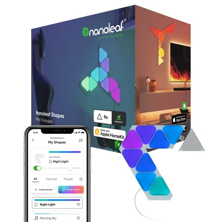 Nanoleaf - Shapes Mini Triangles Smarter Kit (9 Panels) - Multicolor