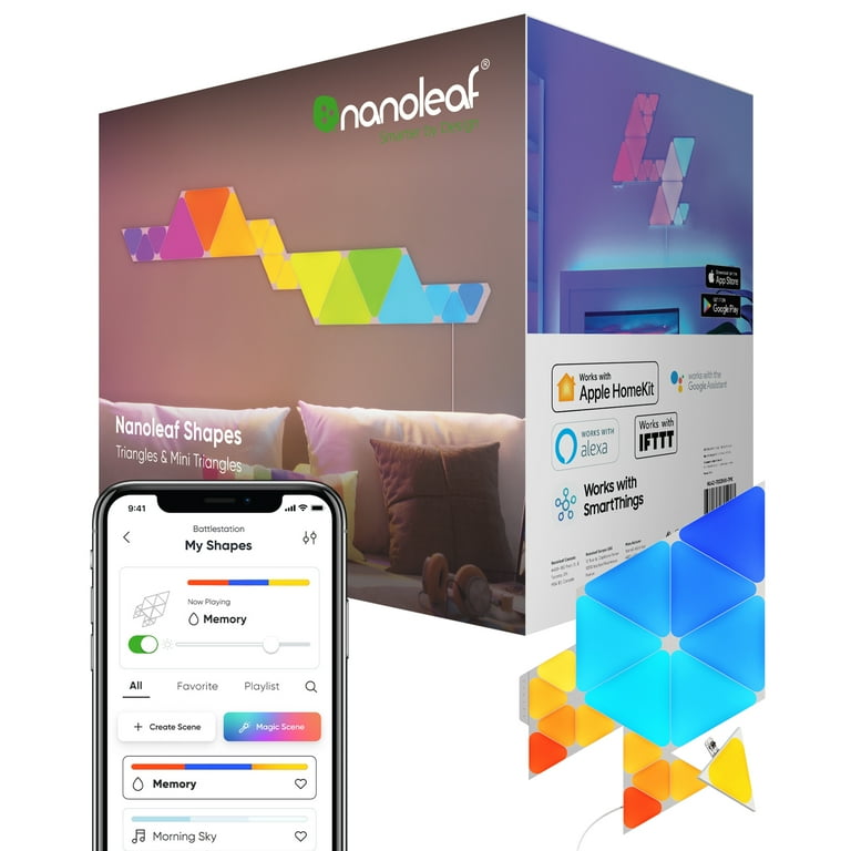 Nanoleaf Shapes Triangles & Mini Triangles Smarter Kit - LED