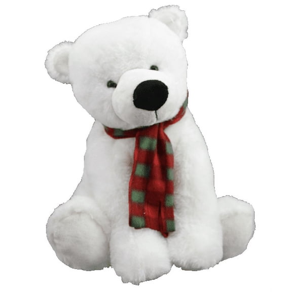 Nanook Polar Bear Plush 16 Inch, Soft Arctic Animal, Realistic Soft Stuffed Figure