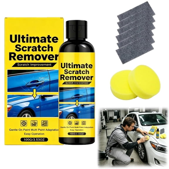 Nanopolix Ultimate Scratch Remover, 60-Second Nano Polix Scratch Remover for Deep Scratches, All Paint Colors Polishing Kit, Quick Fix Removal Paste, Hydrophobic Shine & UV Protection (1 Bottle)