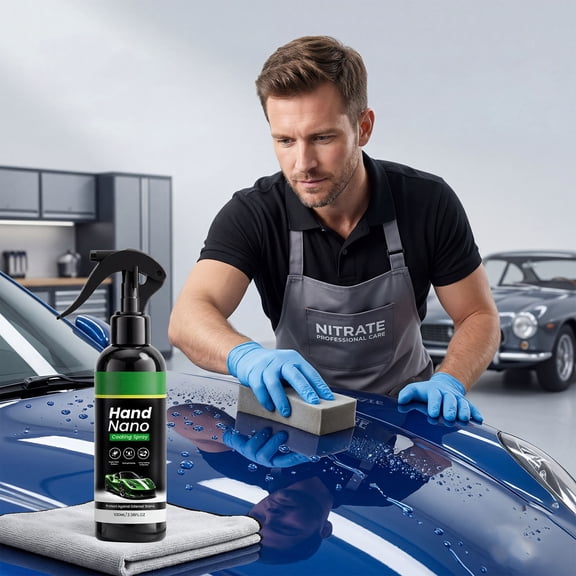 Nanos Coating Spray Auto Paint Gloss Enhancer Protective Layer Water Fingerprint Stain Resistance for Car Body Glass Plastic Daily Care Shine Boost Quick Wipe Quick Refresh Surface Care Shine Pro