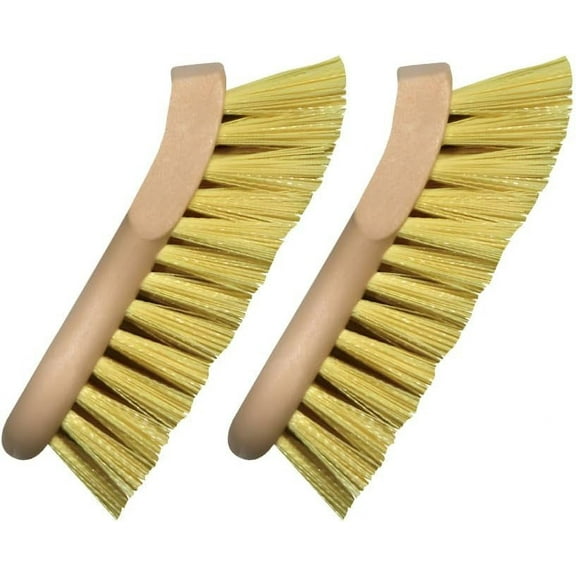 Nanoskin 2-Pack 6-Inch HD Professional Interior & Upholstery Cleaning Brushes for Car Care - Durable Polypropylene Bristles, Auto Detailing and Grime Removal | Ergonomic Design for Hard-to-Reach Areas