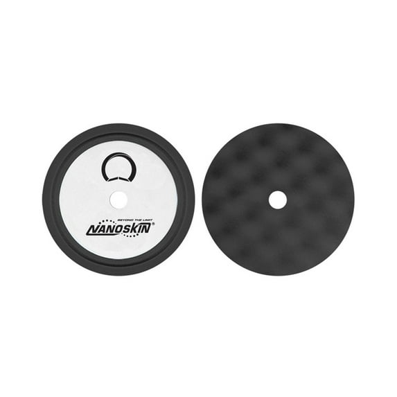 Nanoskin 8" Speedy Foam Waffle Pad, Polishing, Black - 8 Inch
