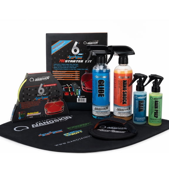 Nanoskin AUTOSCRUB 6" Surface Prep Pad - Medium Grade Pro Kit - Clay Bar Replacement Tool to Remove Embedded Contaminants Before Wax & Coating | Safe for Painted Surface, Glass, Plastic, Metal & More