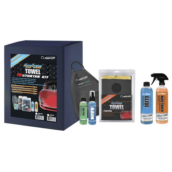 Nanoskin AUTOSCRUB Surface Prep Towel - Medium Grade Pro Kit - Clay Bar Replacement Tool to Remove Embedded Contaminants Before Wax & Coating | Safe for Painted Surface, Glass, Plastic, Metal & More