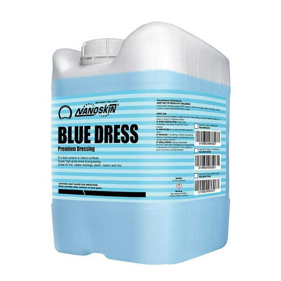 Nanoskin BLUE DRESS Premium Dressing 5 Gallons- Sprayable Interior & Exterior Dressing for Car Detailing | Works on Tire, Vinyl, Rubber, Plastic & Trim | for Cars, Trucks, Motorcycles, RVs & More