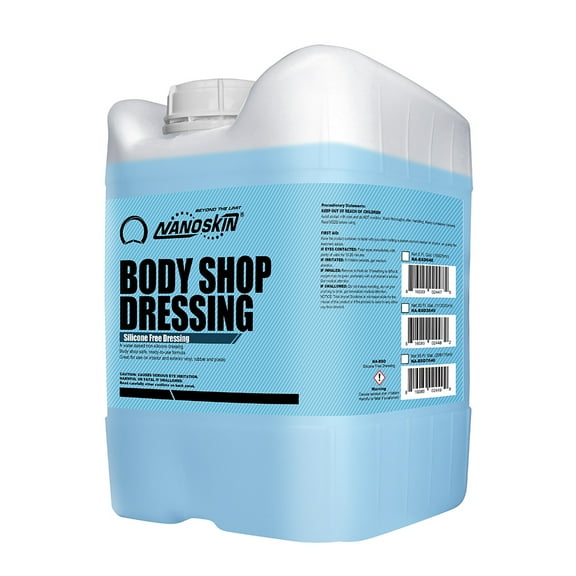 Nanoskin BODY SHOP DRESSING 5 Gallons - Body Shop Safe, Silicone Free Formula | Restores Deep Black Color on Exterior Tires, Vinyl, Rubber, Plastic & Trim | Safe for Cars, Trucks, RVs, Boats & More