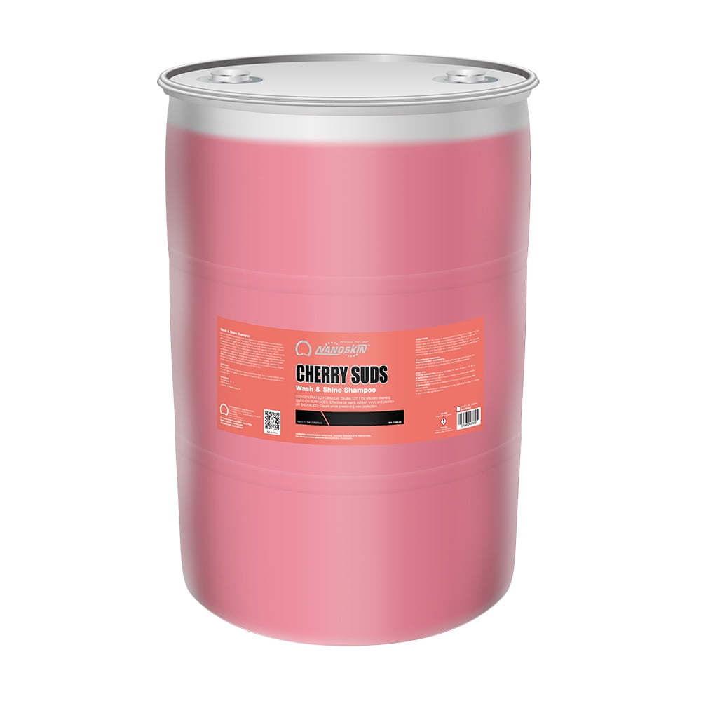 Nanoskin CHERRY SUDS Foaming Car Wash Shampoo 30 Gallons- Works with Foam Cannon, Foam Gun, Bucket Washes, Car Soap for Pressure Washer | Safe for Cars Trucks, Motorcycles, RVs & More | Cherry Scent