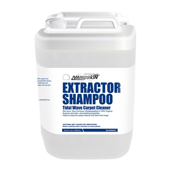 Nanoskin EXTRACTOR SHAMPOO Low Foaming Carpet Cleaner 5 Gallons - Machine Use Upholstery Cleaner, Stain Remover & Odor Eliminator on Rug Car Upholstery | For Automotive, Home, Office & More