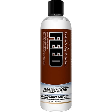 Nanoskin FEED Leather & Vinyl Protective Coating 16 oz - Advanced Treatment for Ultimate UV, Stain & Moisture Resistance - Water-Based Zero VOC Formula for Auto Interiors, Leather Apparel & More