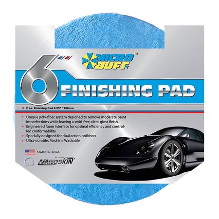 Nanoskin (MB-FPD6) MICROBUFF 6" Finishing Pad, (Pack Of 2) In Blue