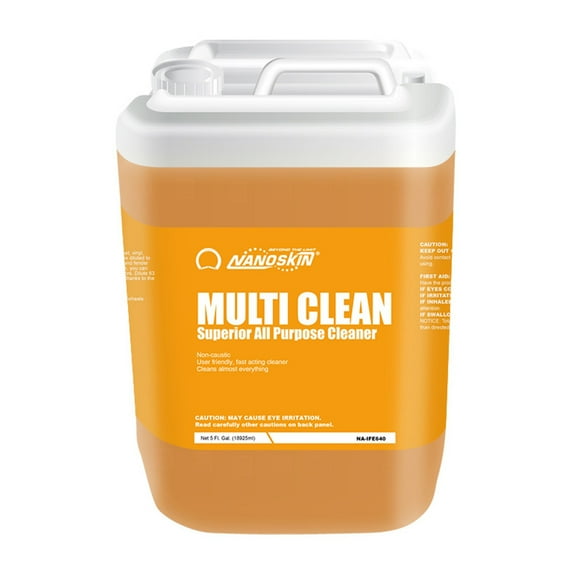 Nanoskin MULTI CLEAN All Purpose Concentrated Cleaner 5 Gallons – Removes Dirt, Grease & Stains on Counters, Carpet, Floors, Fabric, Equipment & Vehicles | Use with Sprayers, Scrubbers, Washers & More
