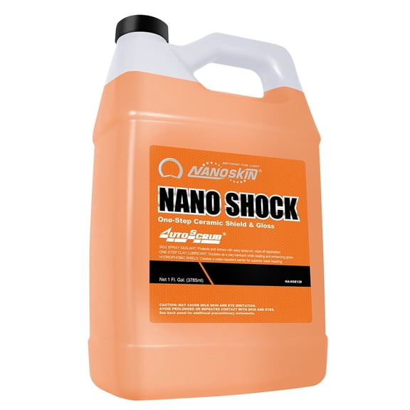 Nanoskin NANO SHOCK One-Step Ceramic Shield & Gloss 1 Gallon  SiO2 Spray Sealant, Clay Lubricant & Hydrophobic Coating | Easy Spray-On Wipe-Off Gloss for Cars, Trucks & RVs