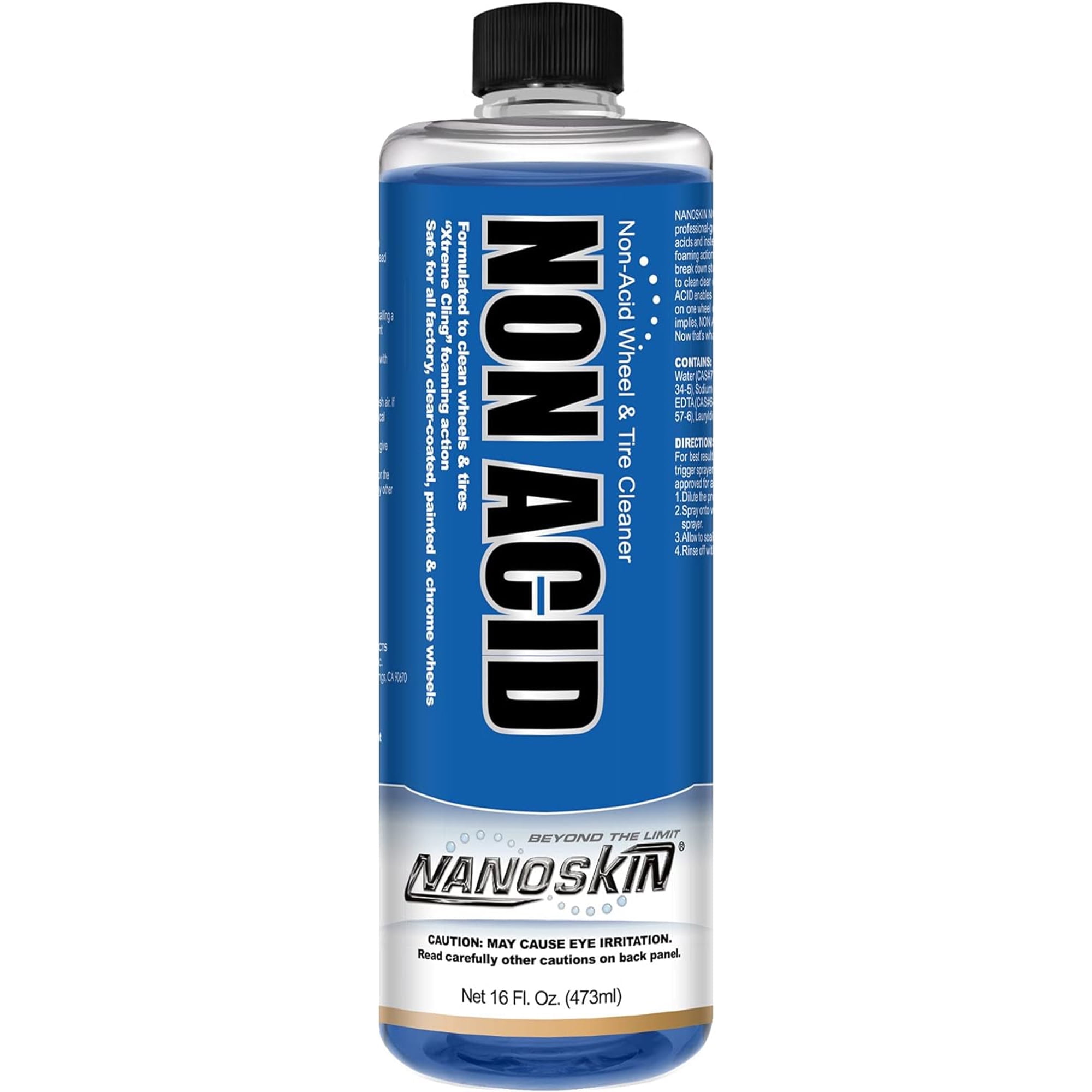 Nanoskin NON ACID Professional Wheel & Tire Cleaner 16 Oz. Works with