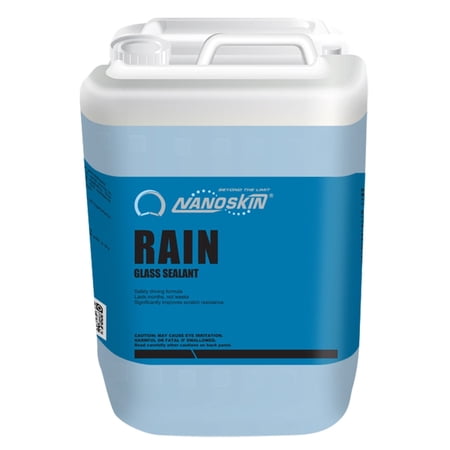 NANOSKIN RAIN Glass Sealant 5 Gallons - Durable, Invisible Coating for Windshields and Multi-Surface Protection | Repels Rain, Sleet, Snow, & Improves Visibility | For Automotive, Home, Office & More