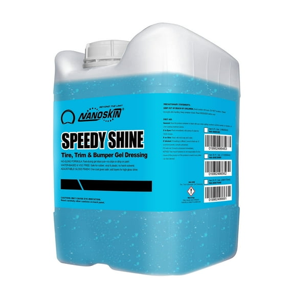 Nanoskin SPEEDY SHINE Exterior Tire & Trim Gel 5 Gallons - Restores and Conditions Faded Tires, Trim, Bumpers and Rubber for Car Detailing | Safe for Cars, Trucks, SUVs, Motorcycles, RVs & More