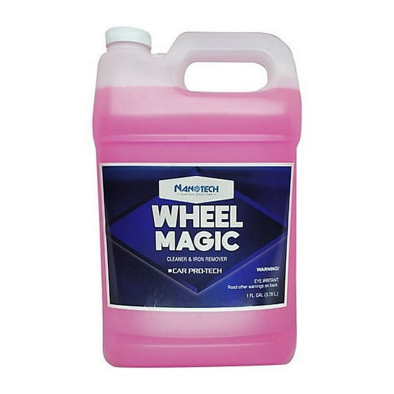Nanotech Surface Solutions Wheel Magic- Cleaner & Iron Remover, Fast Acting, Acid-Free, Dissolves Break Dust, Safe on Ceramic Coatings- 128Oz.