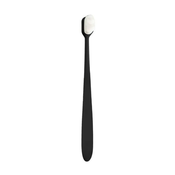 Nanotechnology Soft Bristle Toothbrush for Sensitive Teeth,Gentle Deep Cleaning and Stain Removal,Ergonomic Handle for Adults,Couples,Family Use,Safe and Durable Oral Care Tool-Black