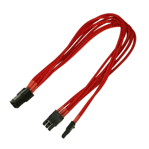 Nanoxia 6-Pin 8-Pin PCI-E Cable 30cm Sleeved Red