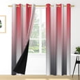 thumbnail image 1 of Nanqianyi Black and Red Ombre Blackout Curtains, Striped Lines Curtains Room Darkening Gradient Grommet Drapes for Bedroom (2 Panels, 52 x 96 Inch), 1 of 7