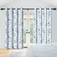 thumbnail image 1 of Nanqianyi Blackout Curtains 42x63 inch Blue Floral Thermal Insulated Drapes for Bedroom Living Room, Grommet Rod Pocket 2 Panels, 1 of 8