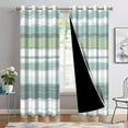 thumbnail image 1 of Nanqianyi Blackout Curtains for Bedroom 42" x 84", Grey Green Stripe Room Darkening Window Curtains Thermal Insulated Grommet Drapes for Living Room 2 Panels, 1 of 8