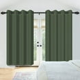 thumbnail image 1 of Nanqianyi Blackout Grommet Top Curtains 2 Panel Set, 52" W x 96" L, Thermal Insulated for Living Room/Bedroom Drapes, Green, 1 of 8