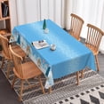 thumbnail image 1 of Nanqianyi Blue Christmas Tablecloth 60x84 Inches for Rectangle Tables, Christmas Trees Water Resistant Table Cloth for Kitchen Dining, 1 of 11