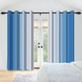 thumbnail image 1 of Nanqianyi Blue White Gradient Blackout Curtains 42"W x 84"L,2 Panels,Grommet Drapes for Living Room Bedroom, 1 of 7