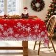 thumbnail image 1 of Nanqianyi Christmas Bell Snowflake Tablecloth,Waterproof Stain Resistant Holiday Dining Table Cover,60x120 Inch, 1 of 7