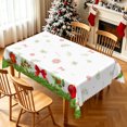 thumbnail image 1 of Nanqianyi Christmas Bow Rectangle Tablecloth,Waterproof Stain Resistant Table Cover For Dining Room Kitchen Party,60x84 Inch, 1 of 5