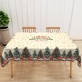 thumbnail image 1 of Nanqianyi Christmas & New Year Tablecloth 60×84 Inch Rectangular, Winter XMAS Trees Snowflake Pattern Washable Table Cloth for Kitchen, Party, Dining, 1 of 9