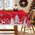 thumbnail image 1 of Nanqianyi Christmas Reindeer Forest Tablecloth,Waterproof Dining Party Table Cover,52x70 Inch, 1 of 6