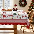 thumbnail image 1 of Nanqianyi Christmas Reindeer Tablecloth 60x102 Inch,Waterproof Rectangle Holiday Table Cover, 1 of 7