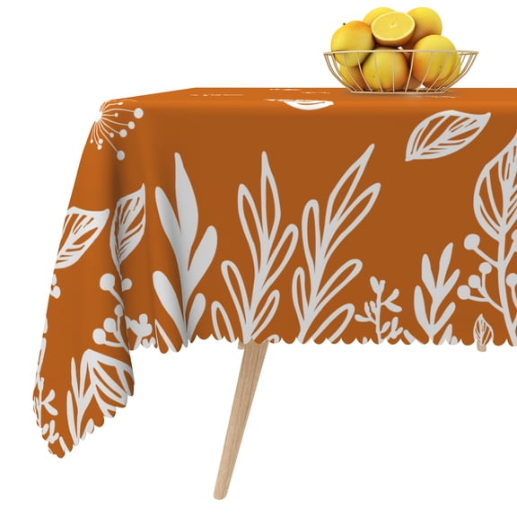 Tchckioa Fall Harvest Square Tablecloth for Autumn Thanksgiving Deco,52x52 Waterproof Table Cloth